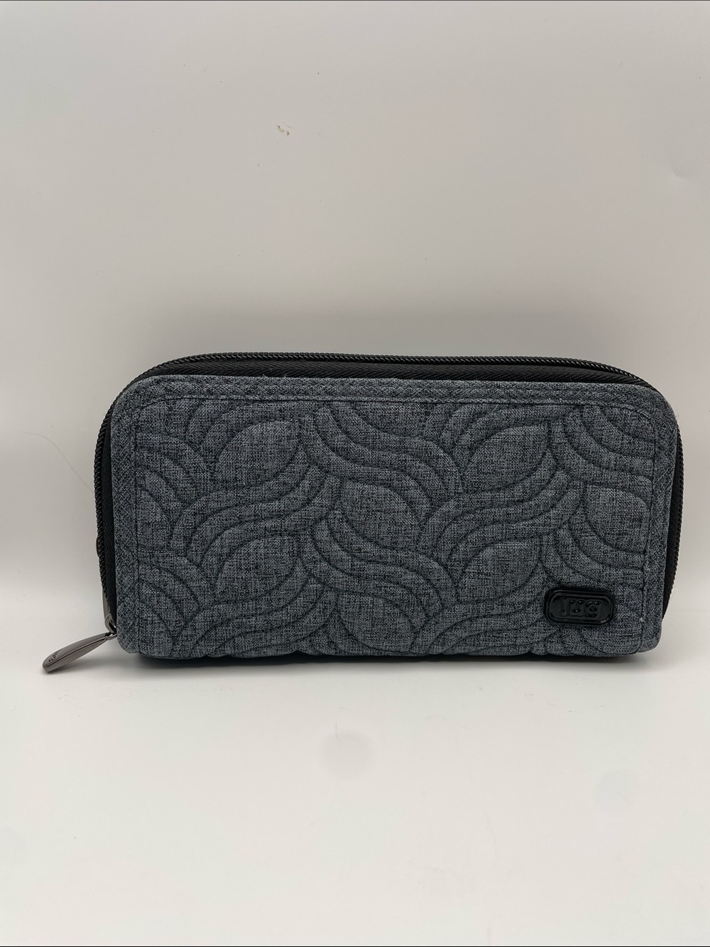 Lug Splits XL RFID Double-Zip Around Travel Wallet - HEATHER GREY